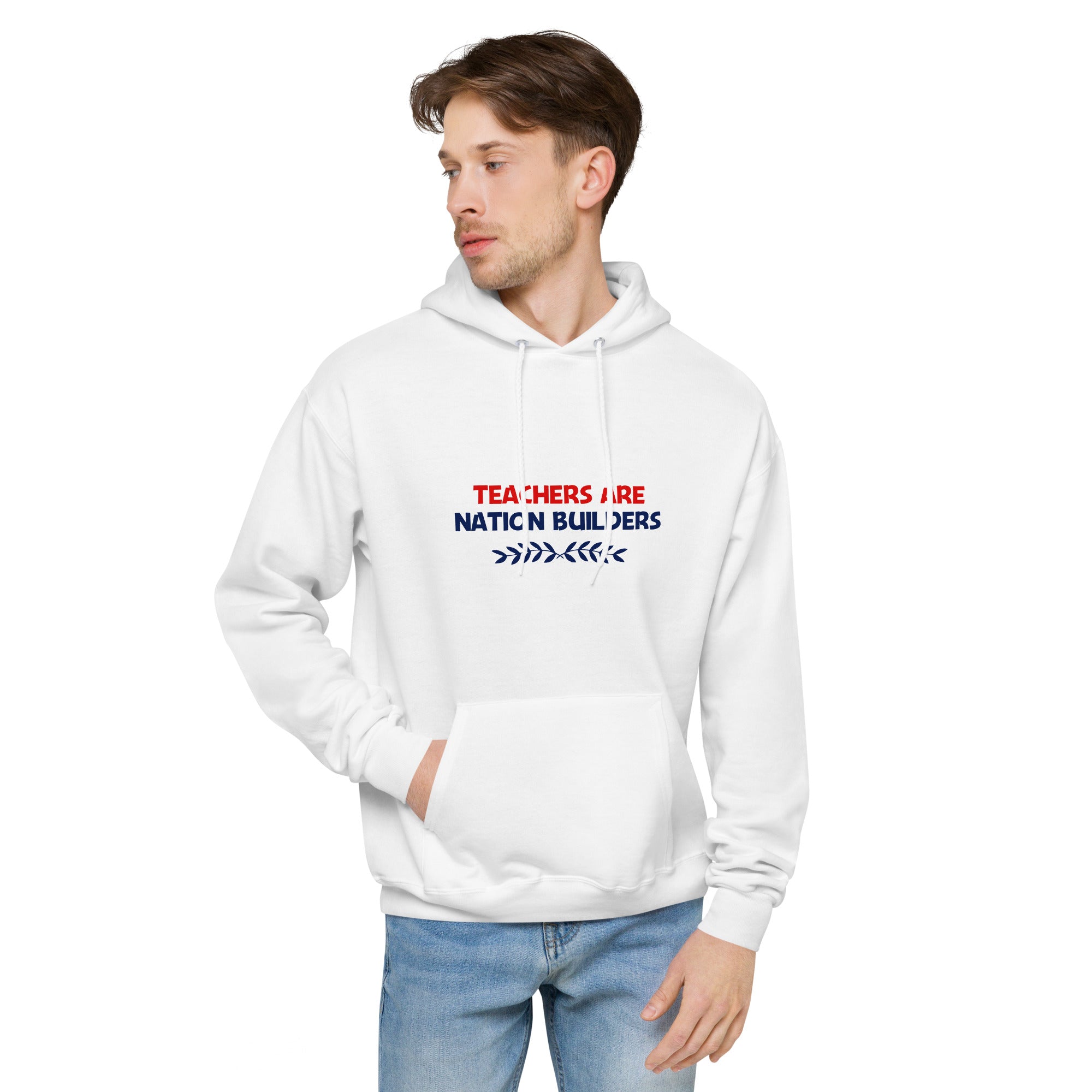 TEACHERS ARE NATION BUILDERS - Unisex fleece hoodie