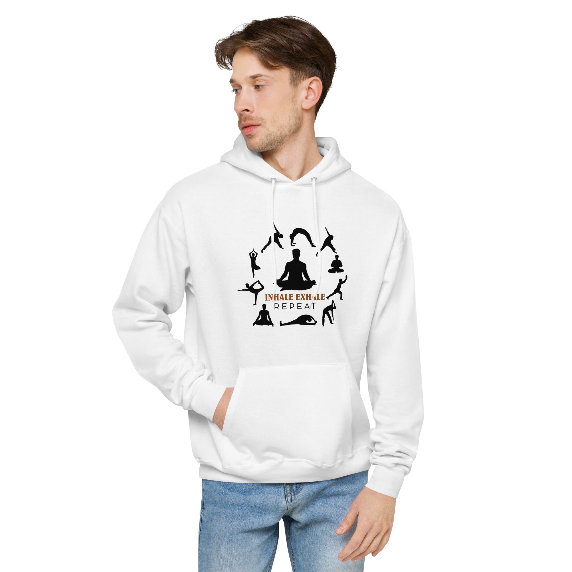 INHALE EXHALE REPEAT - Unisex fleece hoodie