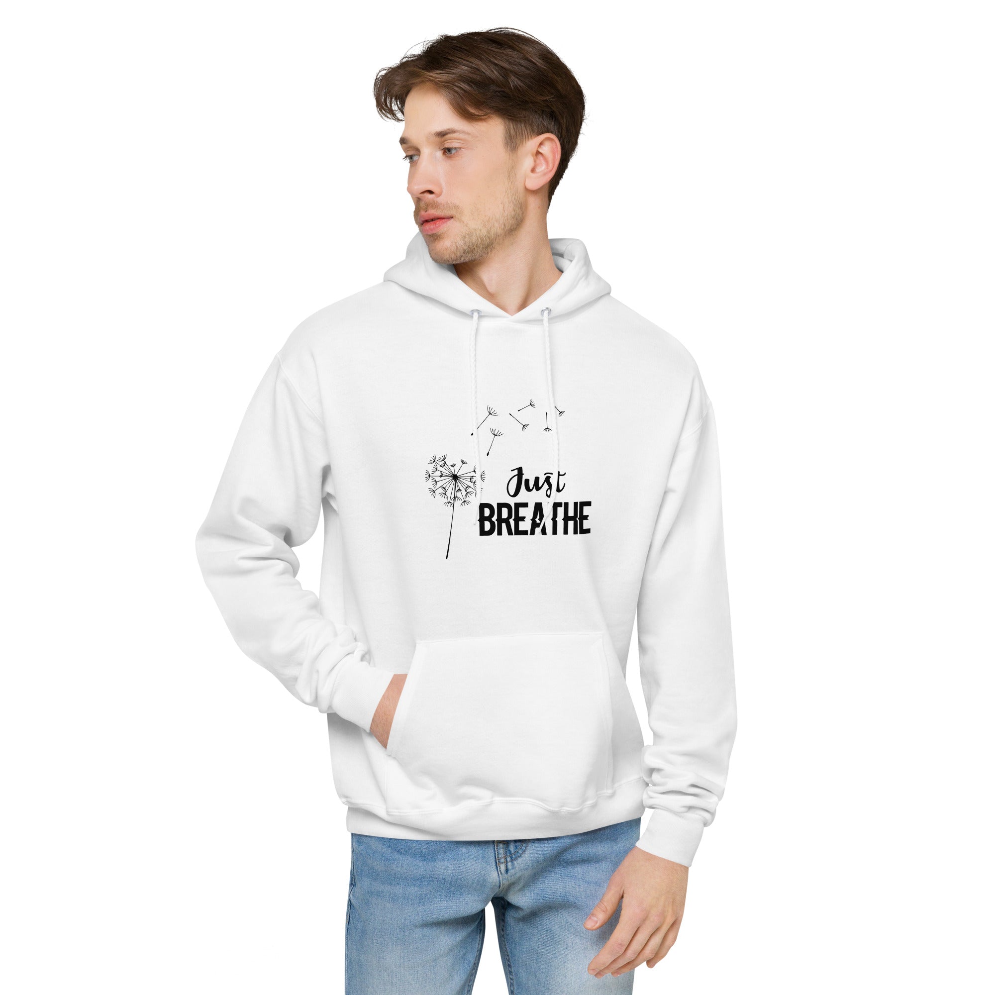 JUST BREATHE - Unisex fleece hoodie