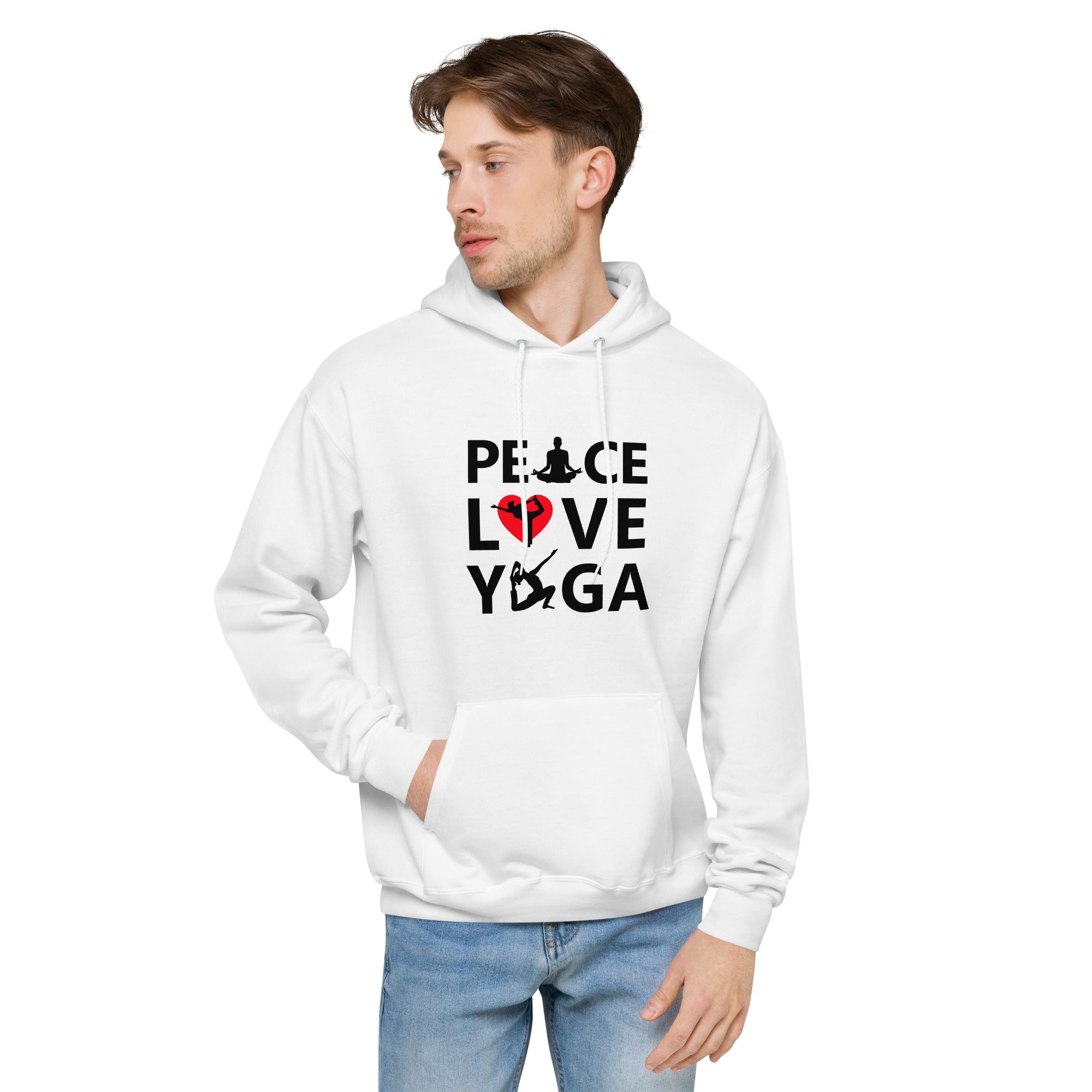 PEACE LOVE YOGA - Unisex fleece hoodie