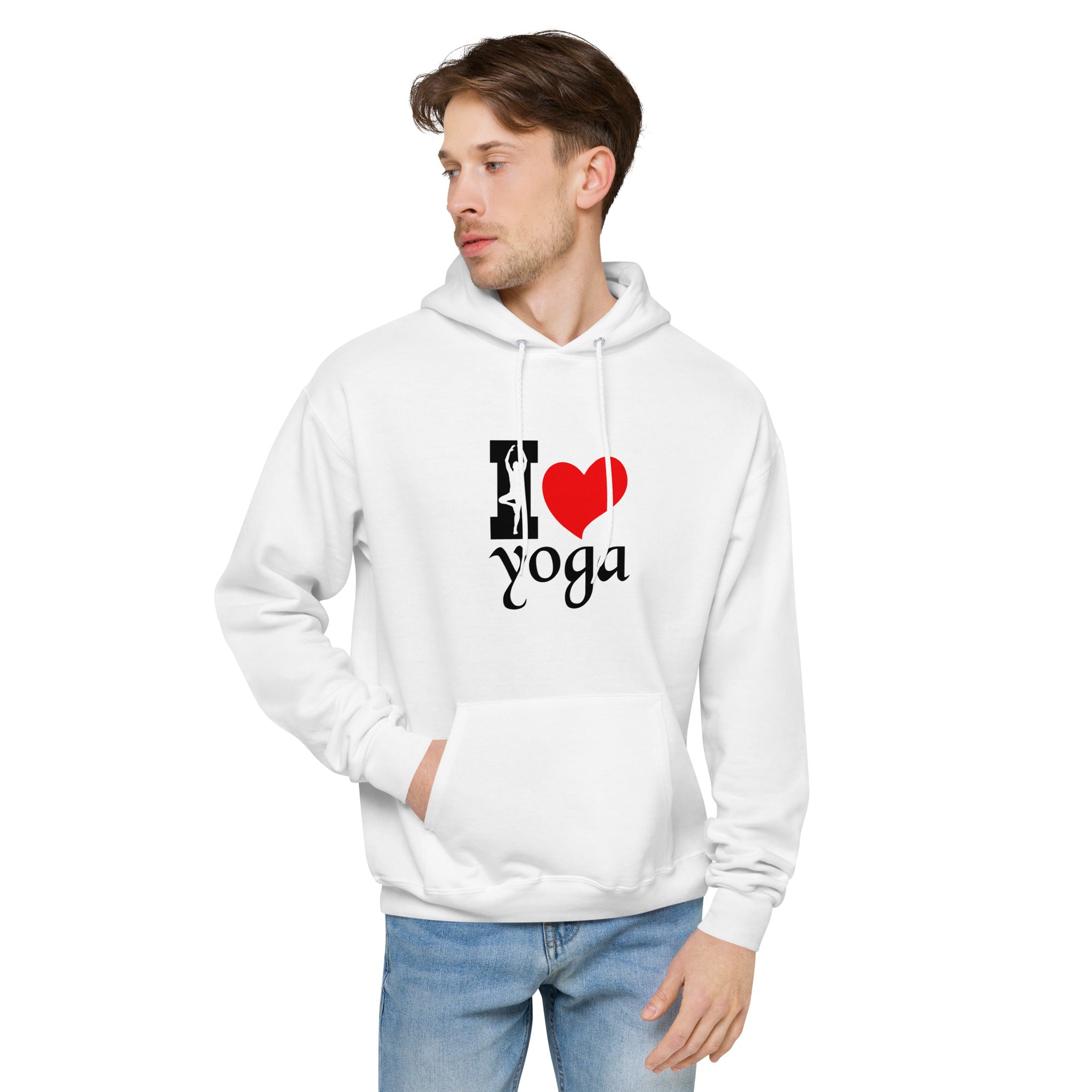 I LOVE YOGA - Unisex fleece hoodie