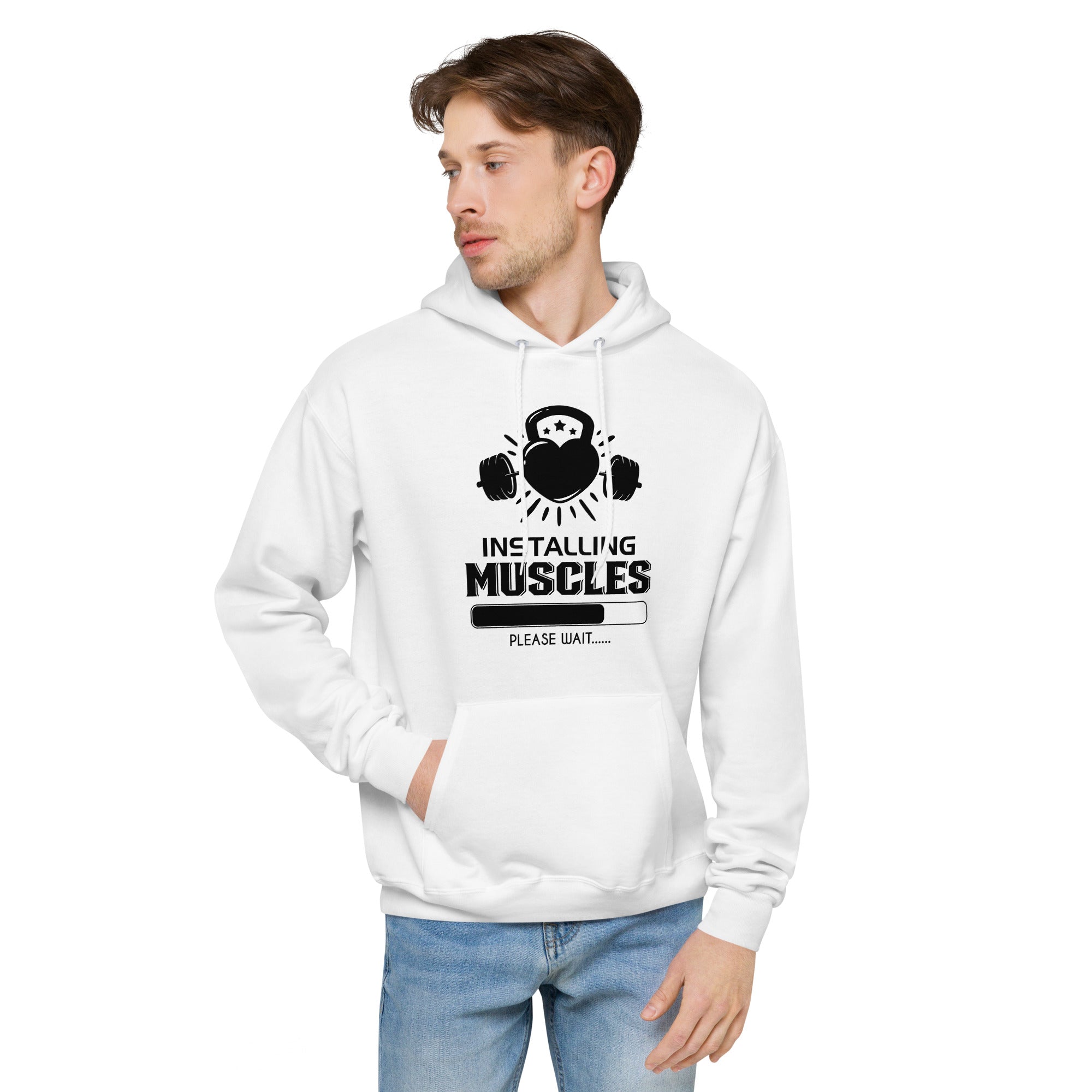 INSTALLING MUSCLES - Unisex fleece hoodie