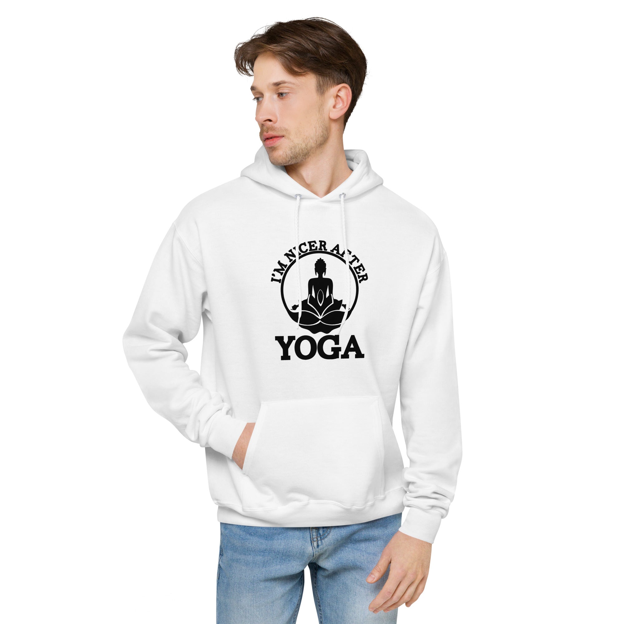 I'M NICER AFTER YOGA - Unisex fleece hoodie