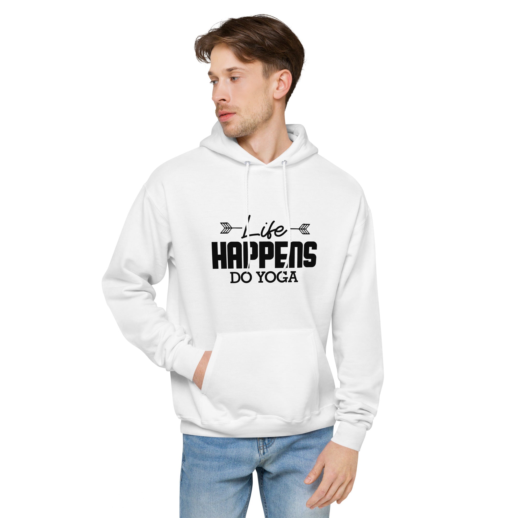 LIFE HAPPENS DO YOGA - Unisex fleece hoodie