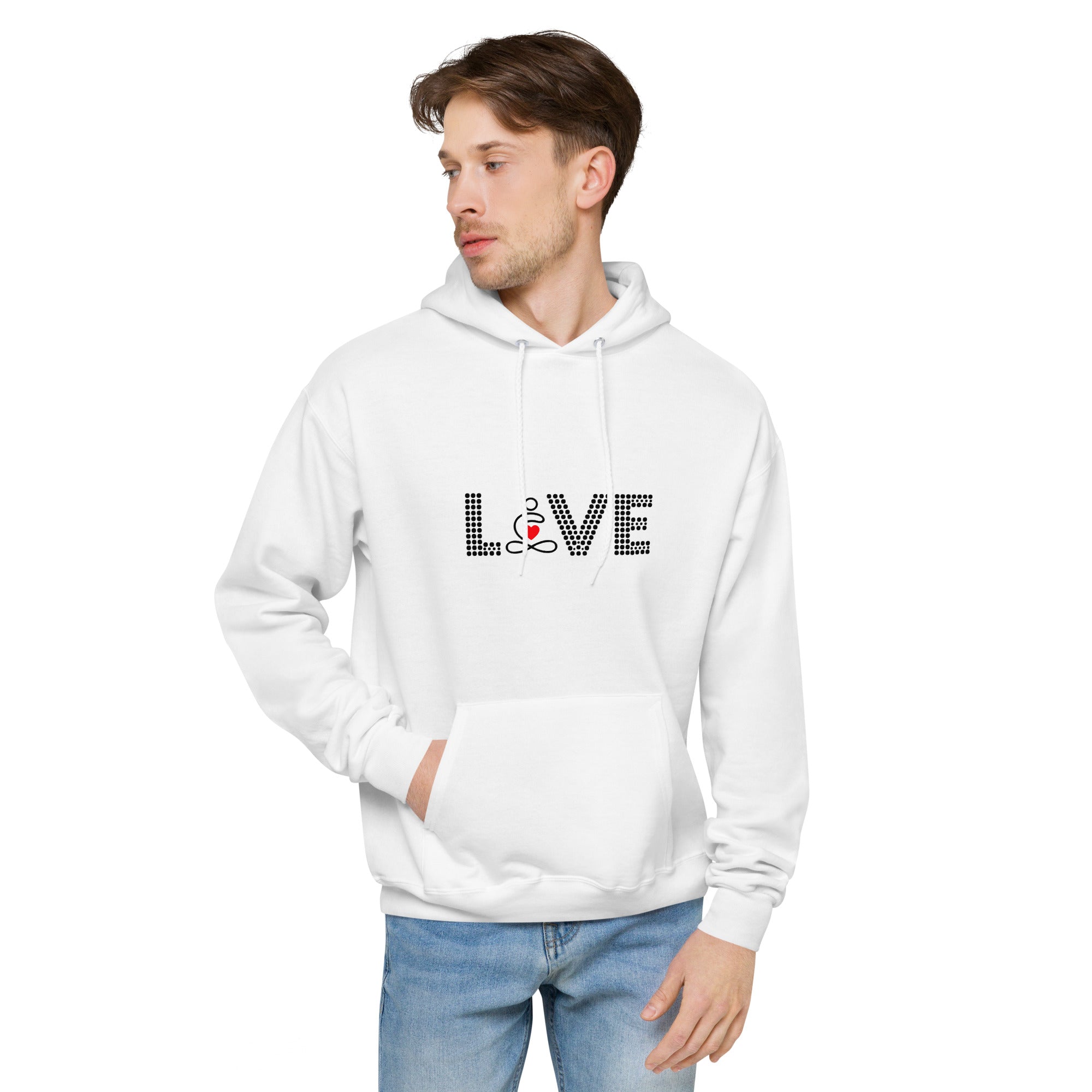 LOVE YOGA - Unisex fleece hoodie