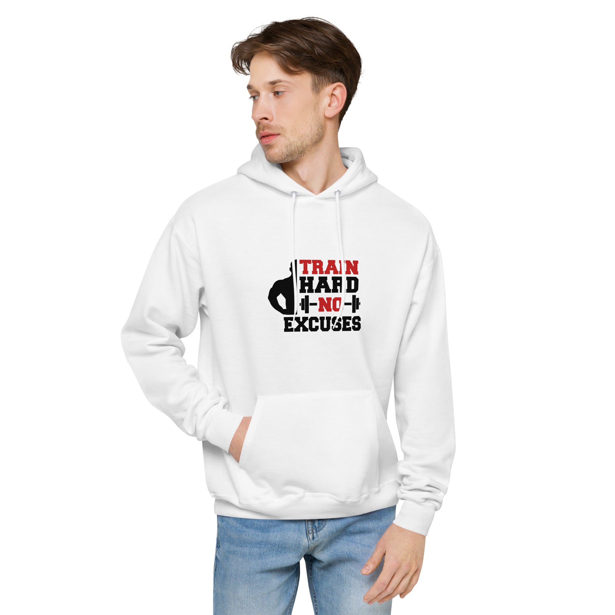 TRAIN HARD NO EXCUSES - Unisex fleece hoodie
