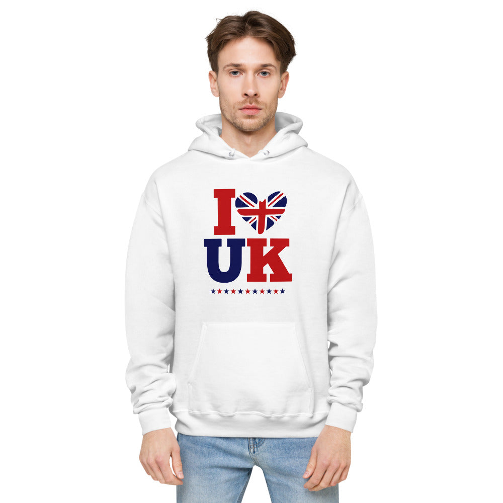 I LOVE UK - unisex fleece hoodie