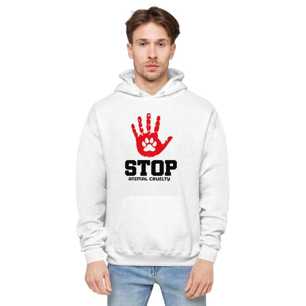 STOP ANIMAL CRUELTY - unisex fleece hoodie