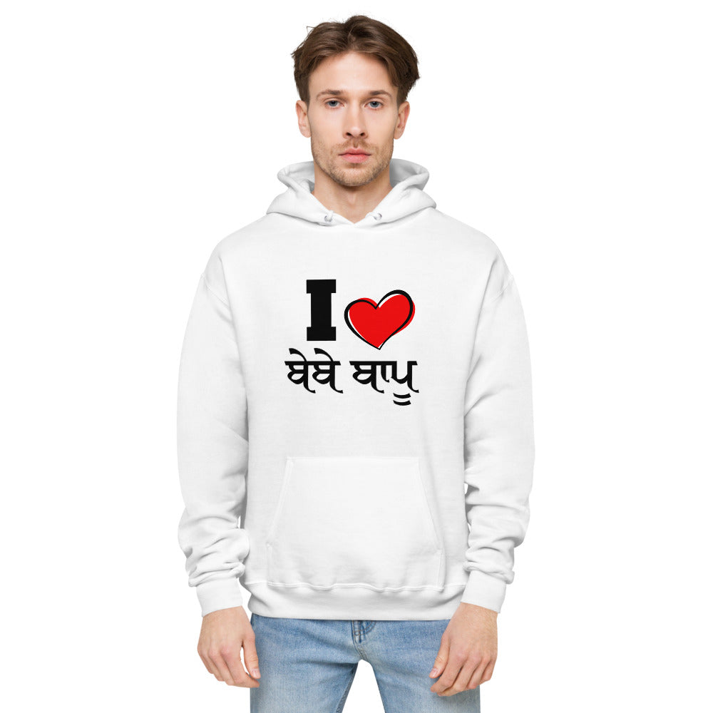 I LOVE BEBE BAPPU - Unisex fleece hoodie