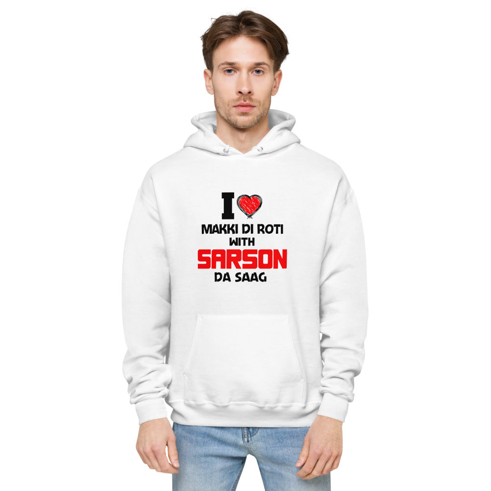 I LOVE MAKKI DI ROTI - Unisex fleece hoodie