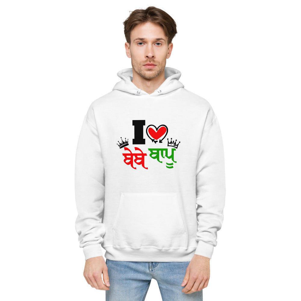 I LOVE BEBE BAPU - Unisex fleece hoodie