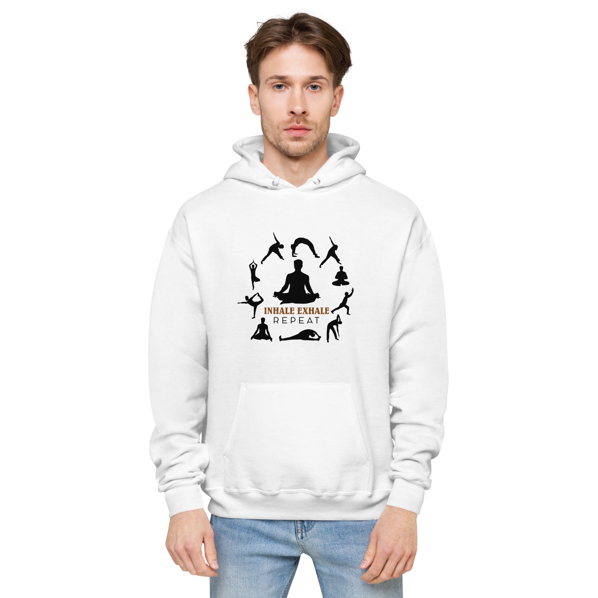 INHALE EXHALE REPEAT - Unisex fleece hoodie