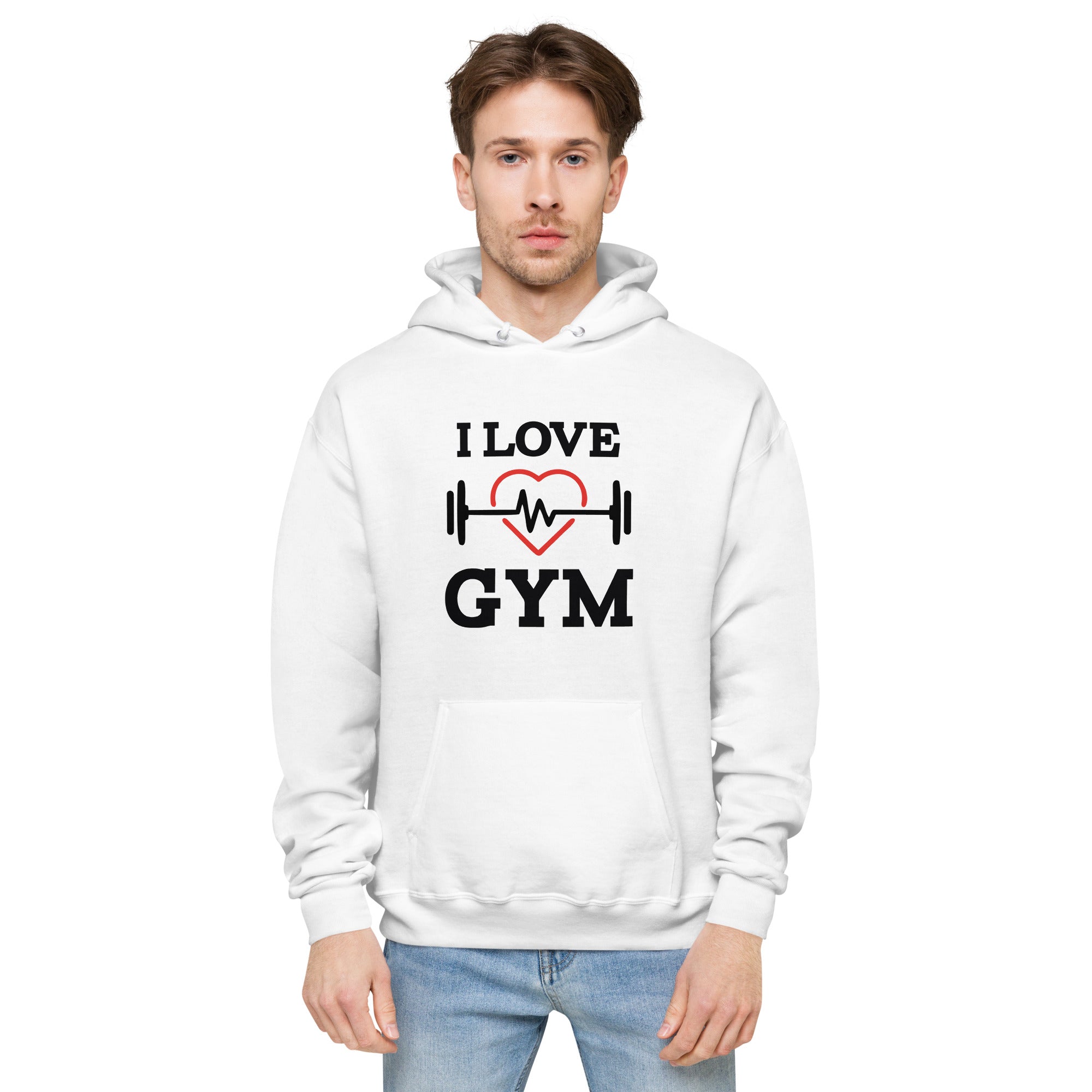 I LOVE GYM - Unisex fleece hoodie