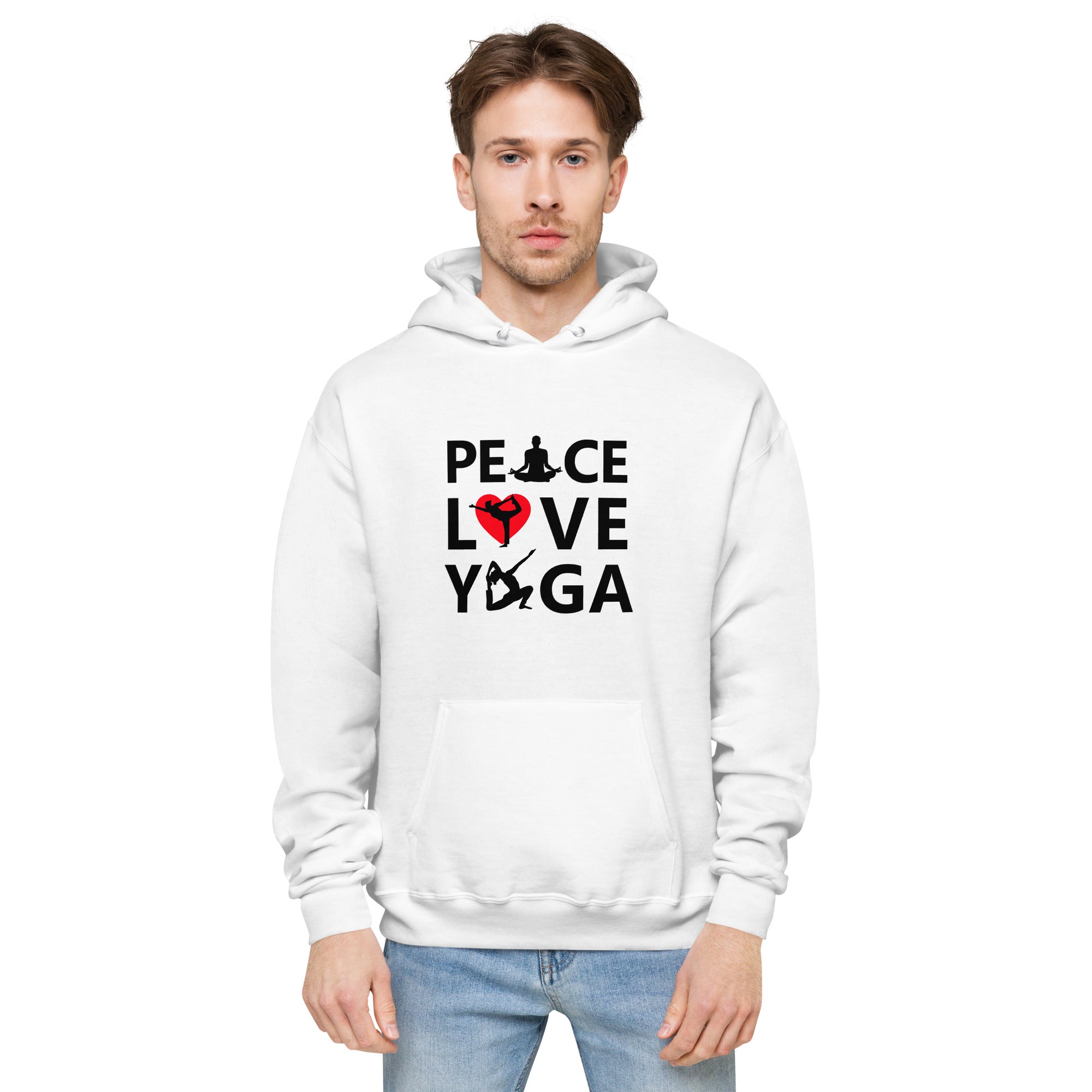 PEACE LOVE YOGA - Unisex fleece hoodie