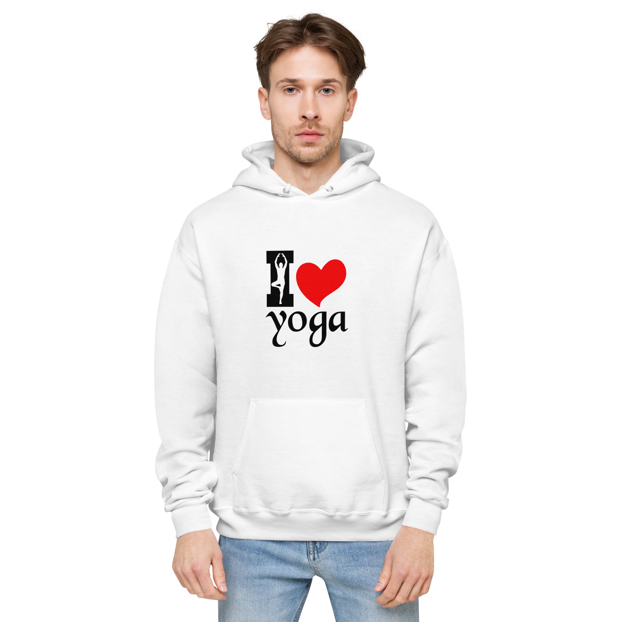 I LOVE YOGA - Unisex fleece hoodie