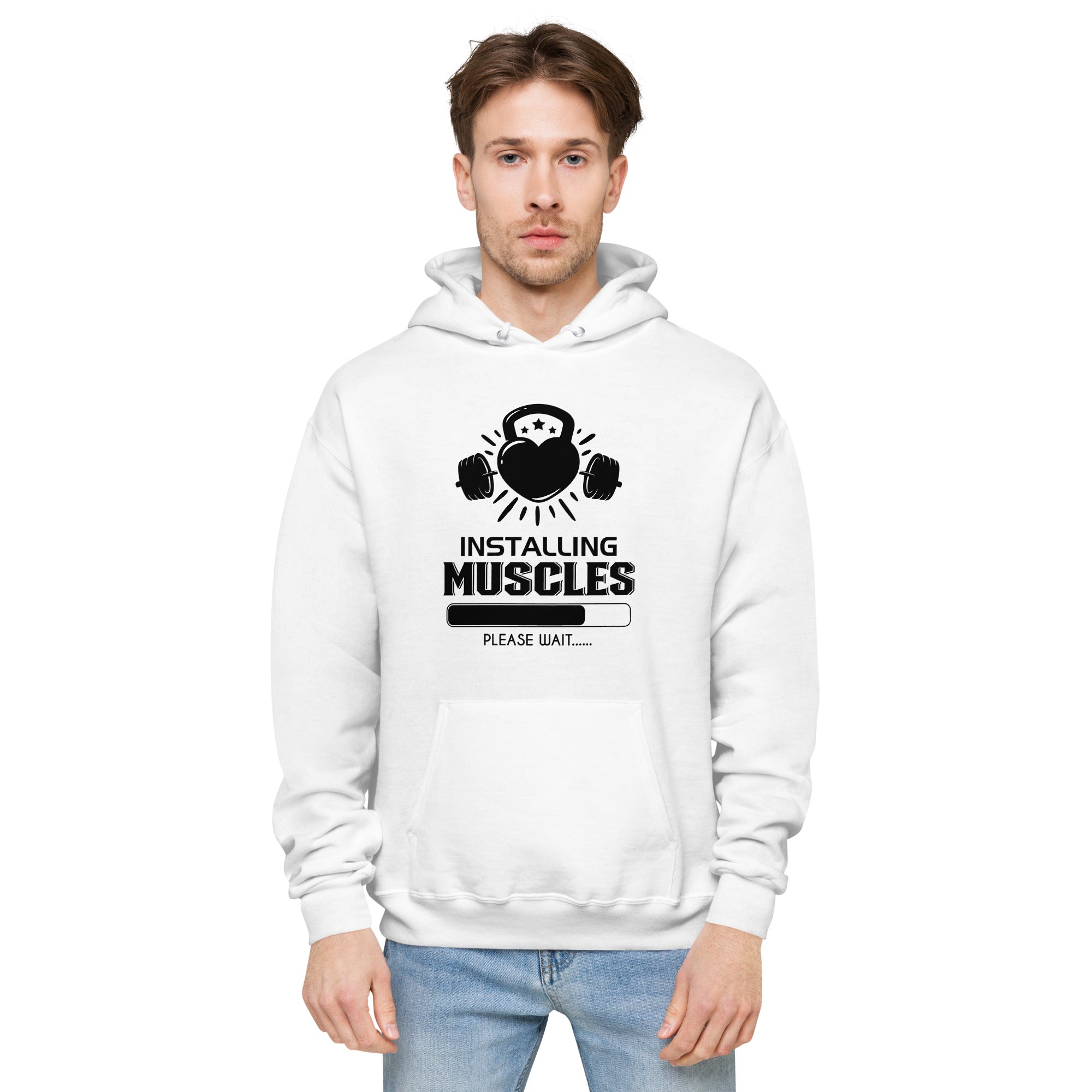 INSTALLING MUSCLES - Unisex fleece hoodie