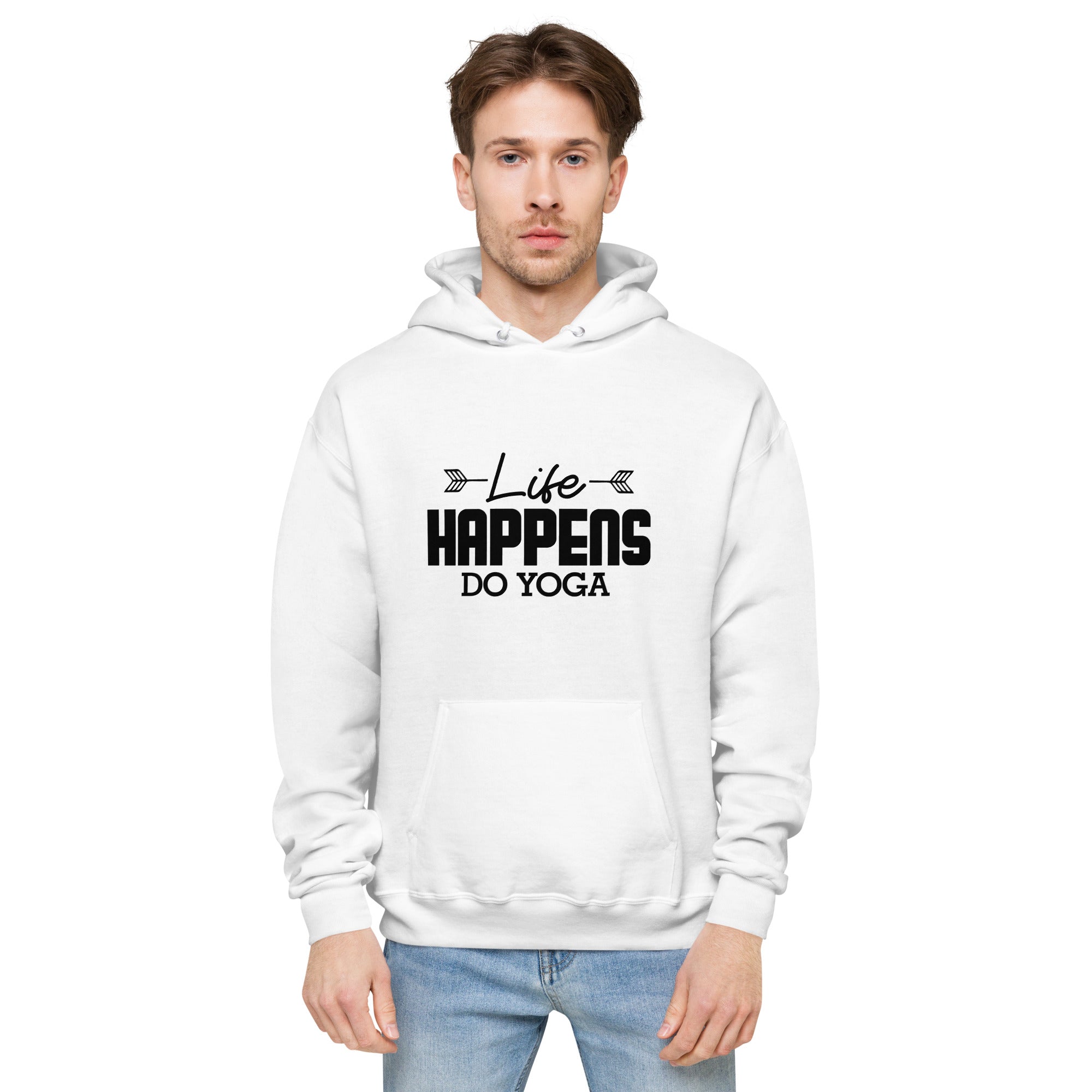 LIFE HAPPENS DO YOGA - Unisex fleece hoodie