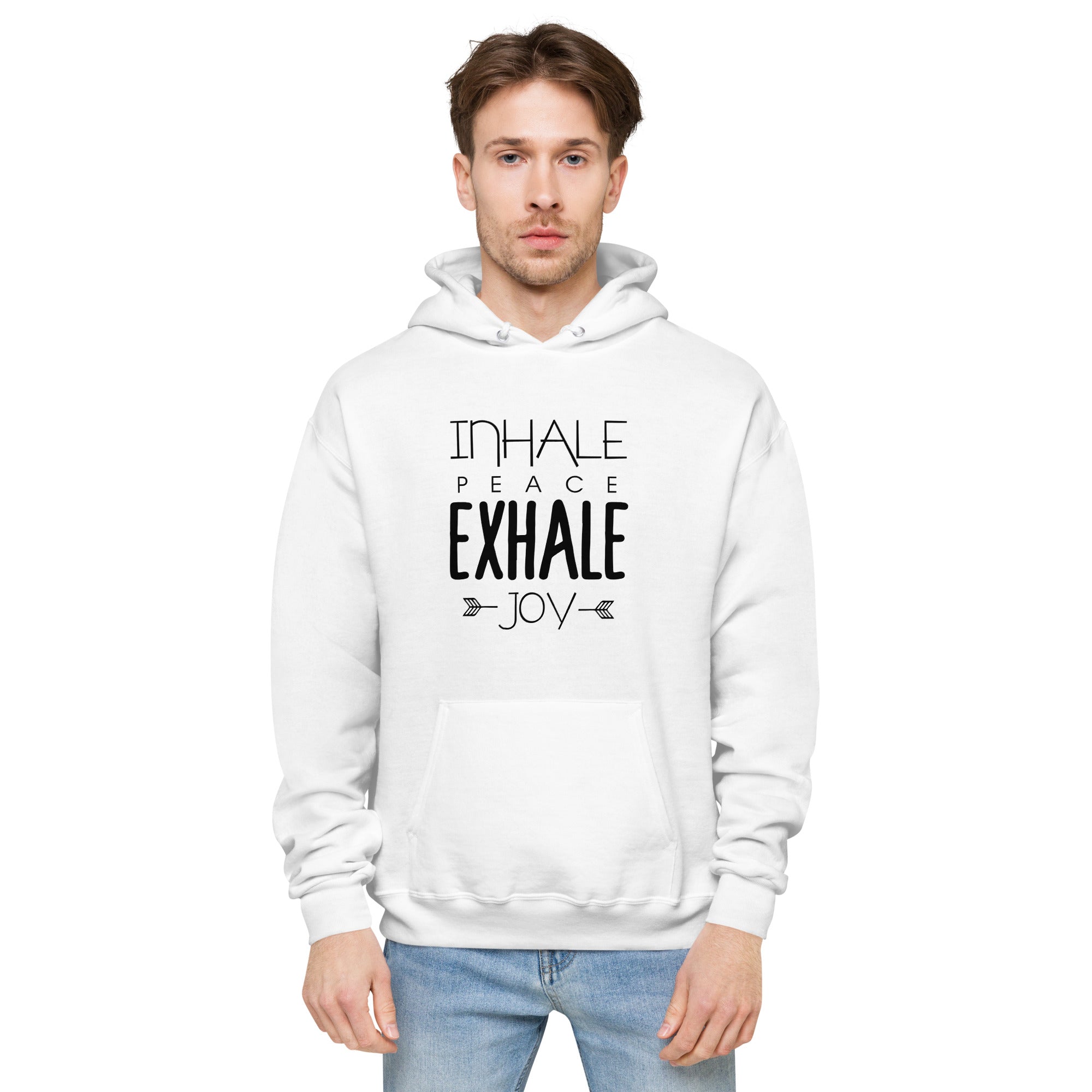 INHALE PEACE EXHALE JOY - Unisex fleece hoodie