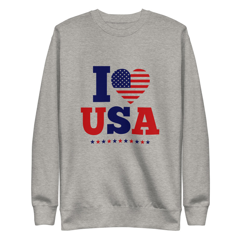 I LOVE USA - Unisex Fleece Pullover