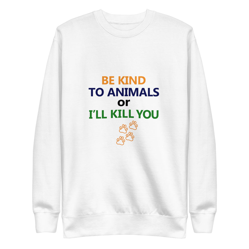 BE KIND TO ANIMALS - Unisex Fleece Pullover