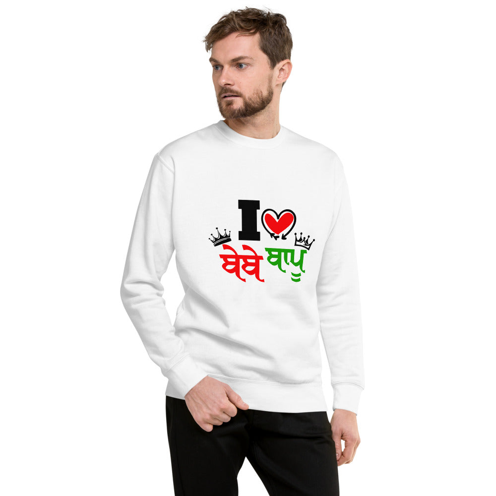 I LOVE BEBE BAPU - Unisex Fleece Pullover