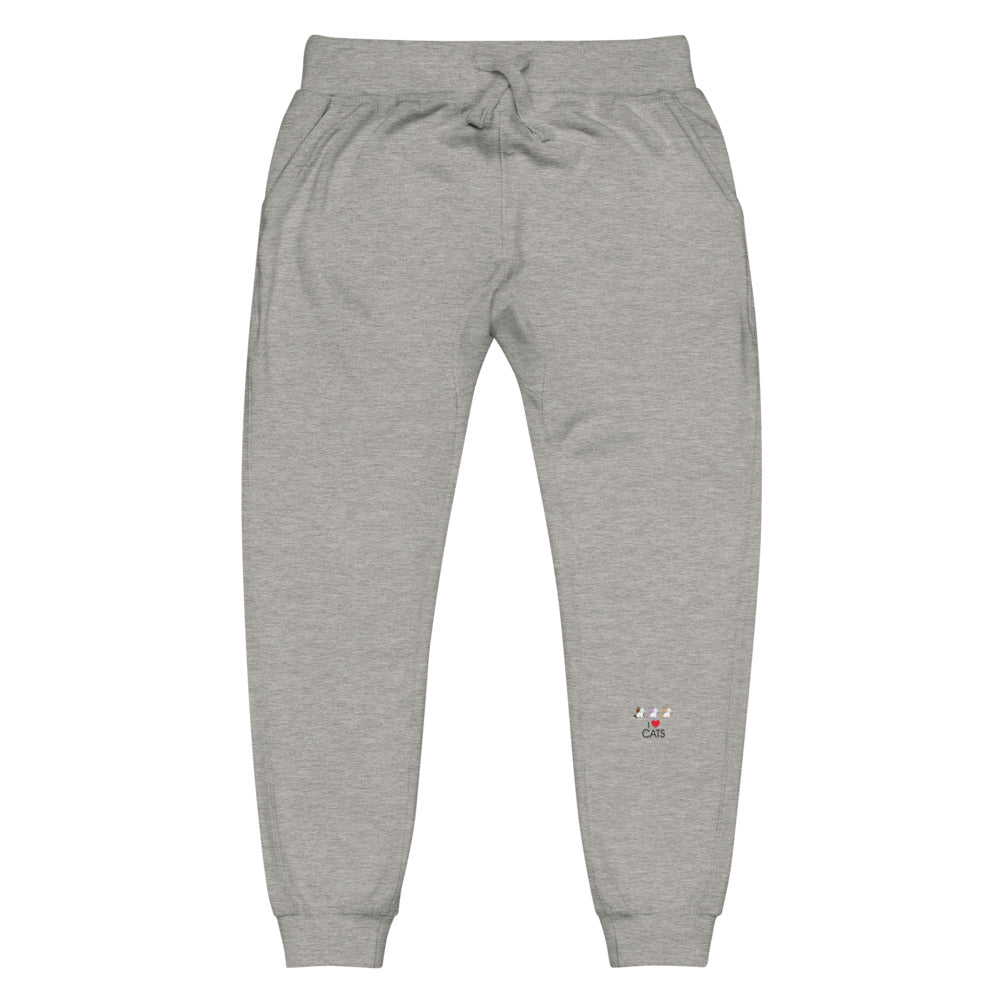 I LOVE CATS- Unisex fleece sweatpants