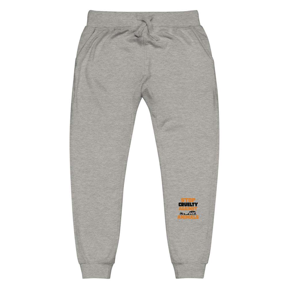 STOP CRUELTY AGAINST ANIMALS - Unisex fleece sweatpants