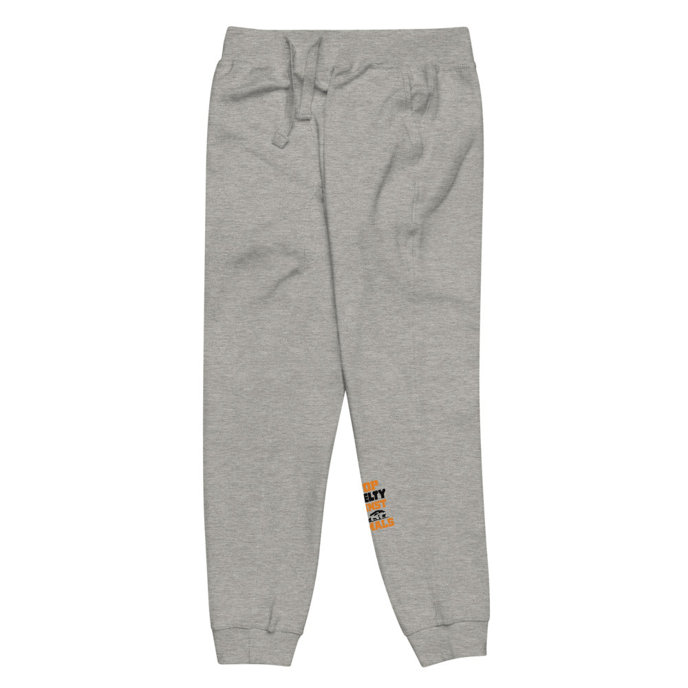 STOP CRUELTY AGAINST ANIMALS - Unisex fleece sweatpants