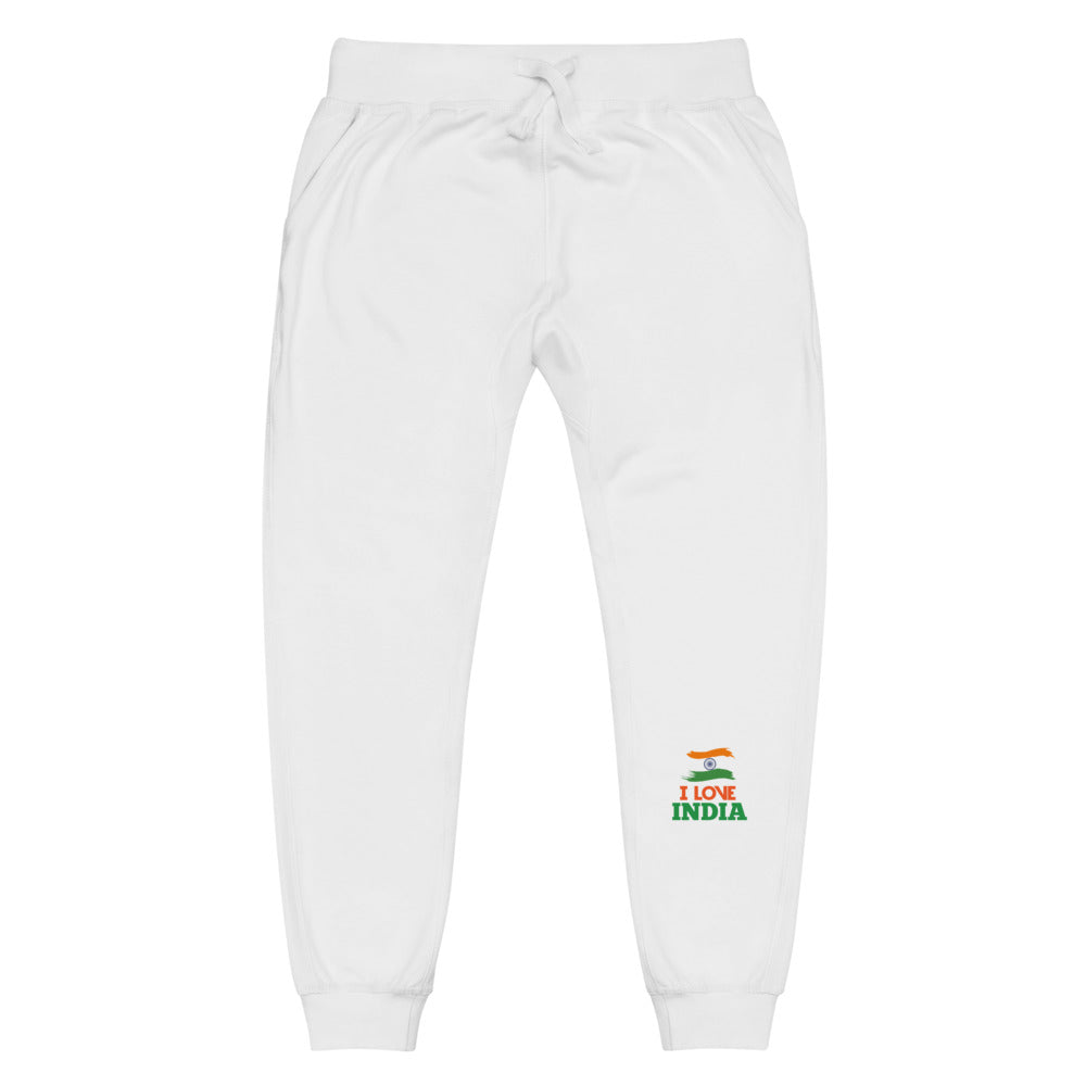 I LOVE INDIA - Unisex fleece sweatpants