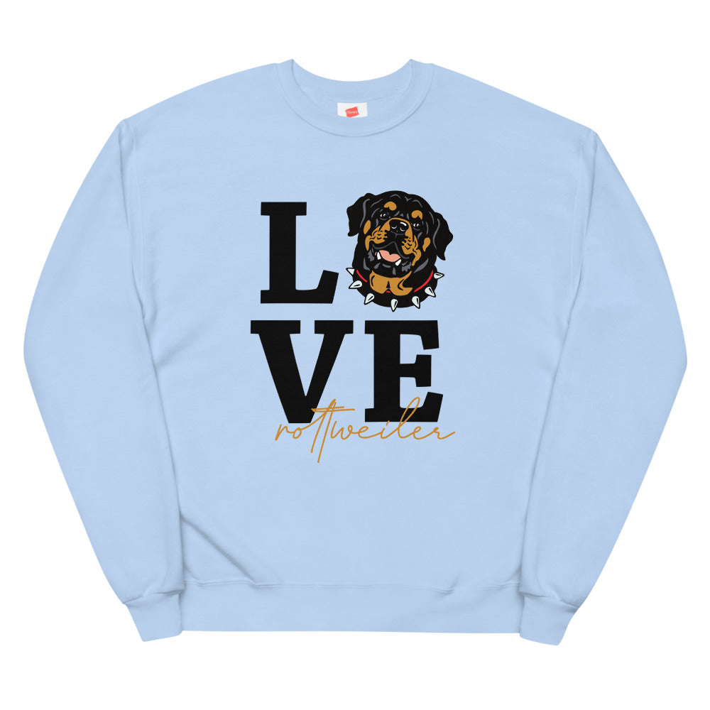 Love Rottweiler- Unisex fleece sweatshirt