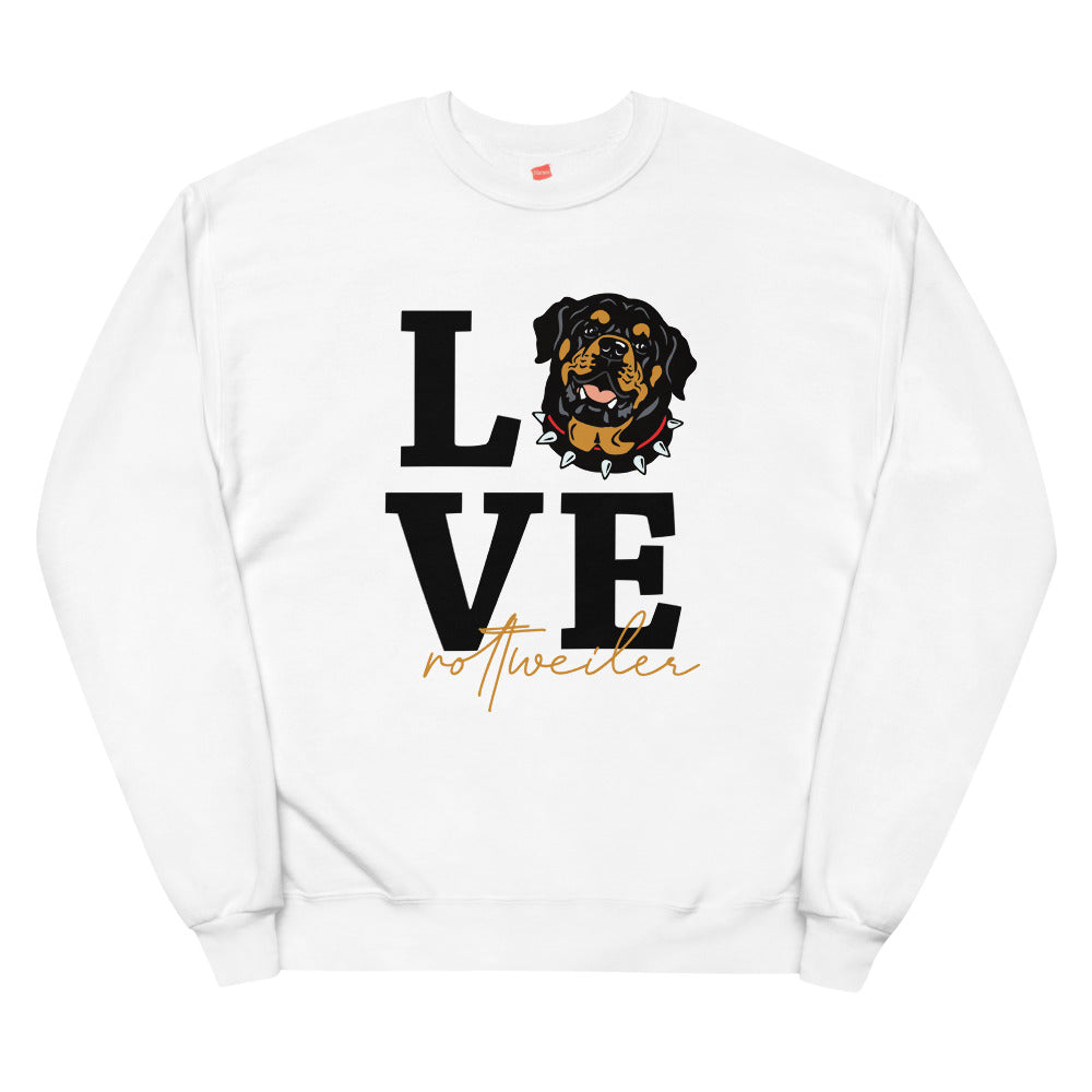 Love Rottweiler- Unisex fleece sweatshirt