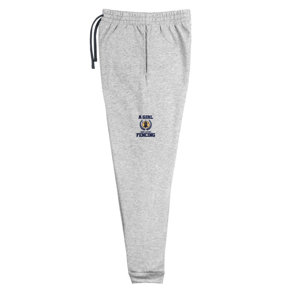 A GIRL WHO LOVES FENCING - Unisex Joggers