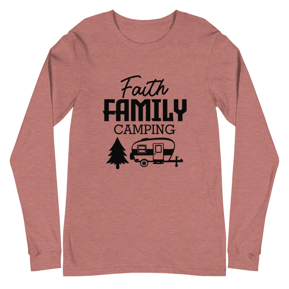 Family Camping- Unisex Long Sleeve Tee