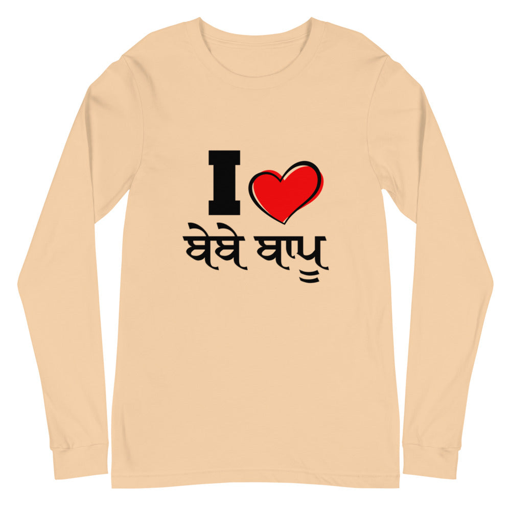 I LOVE BEBE BAPPU - Unisex Long Sleeve Tee