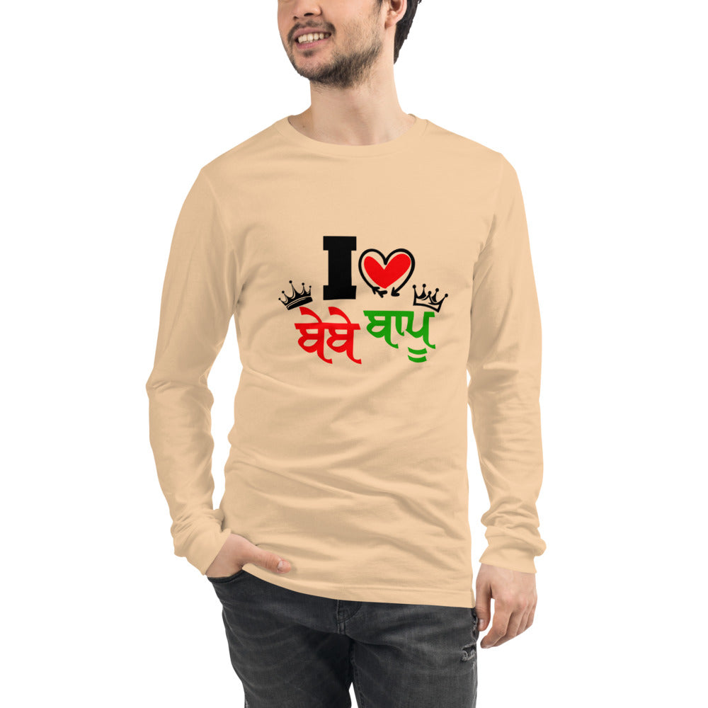 I LOVE BEBE BAPU - Unisex Long Sleeve Tee