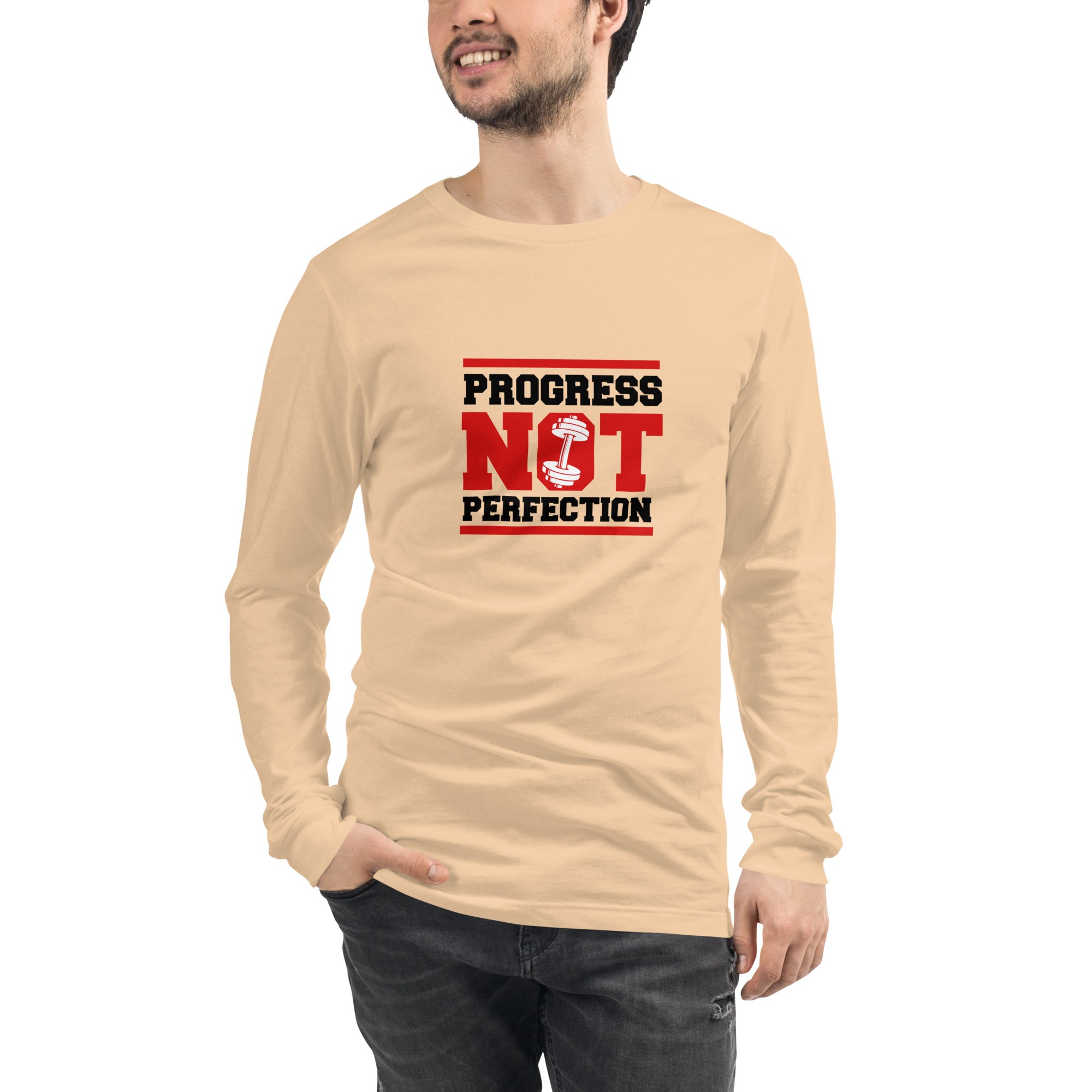 PROGRESS NOT PERFECTION - Unisex Long Sleeve Tee