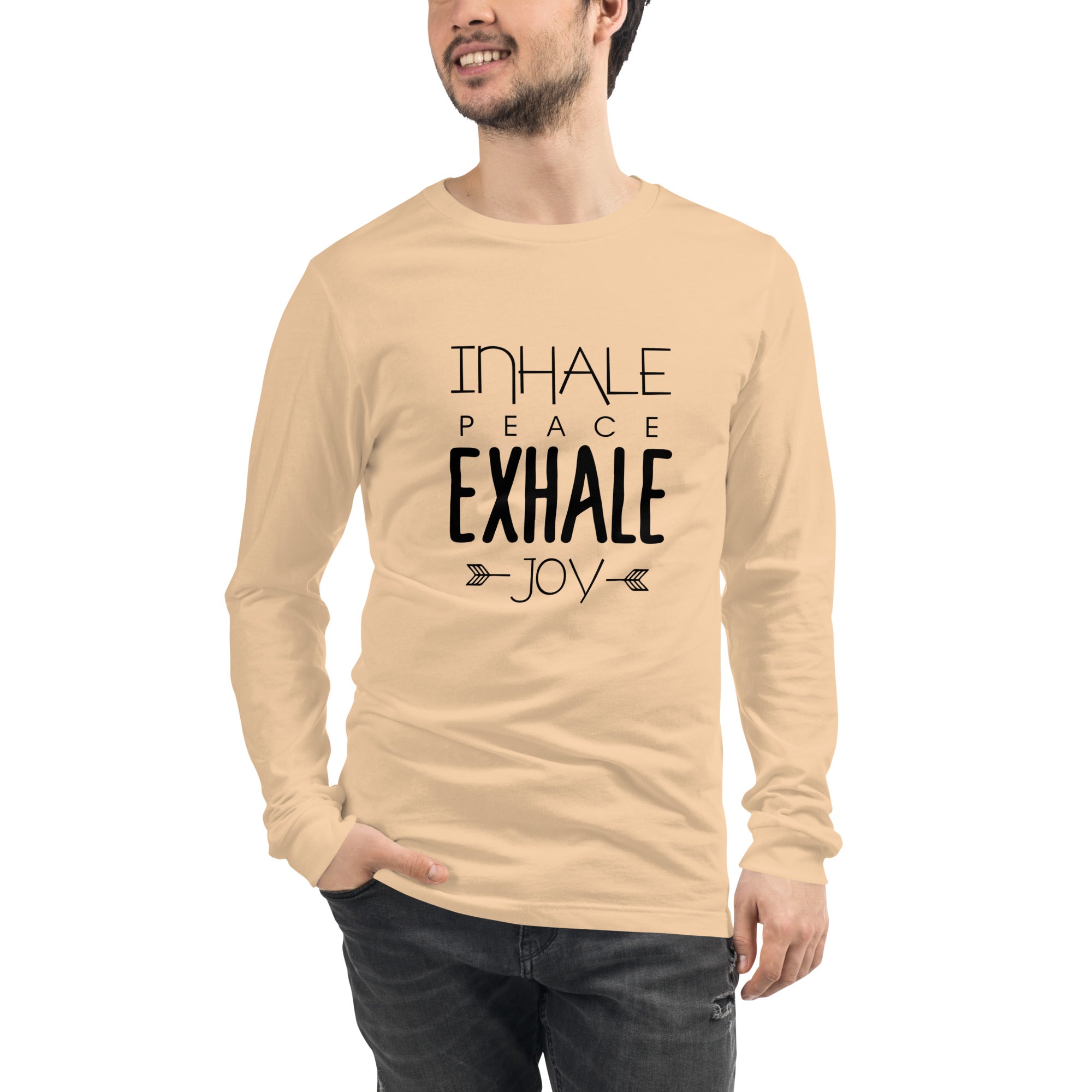 INHALE PEACE EXHALE JOY - Unisex Long Sleeve Tee