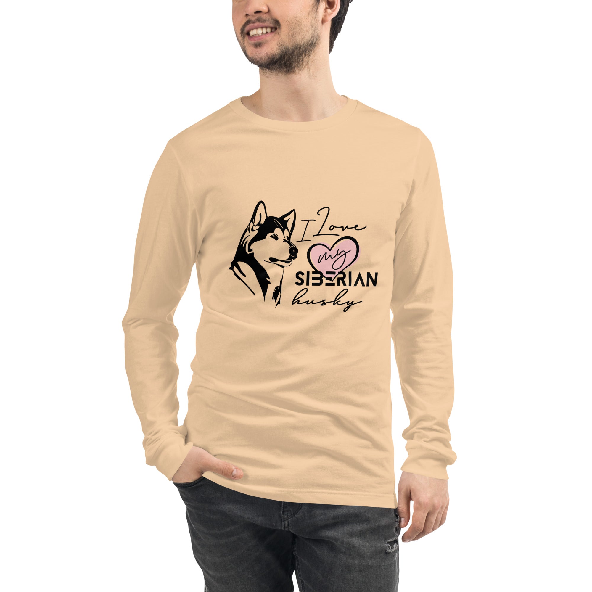 I LOVE MY SIBERIAN HUSKY - Unisex Long Sleeve Tee