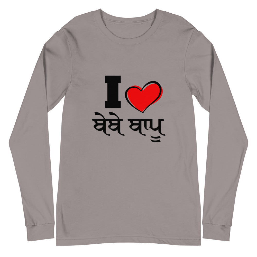 I LOVE BEBE BAPPU - Unisex Long Sleeve Tee