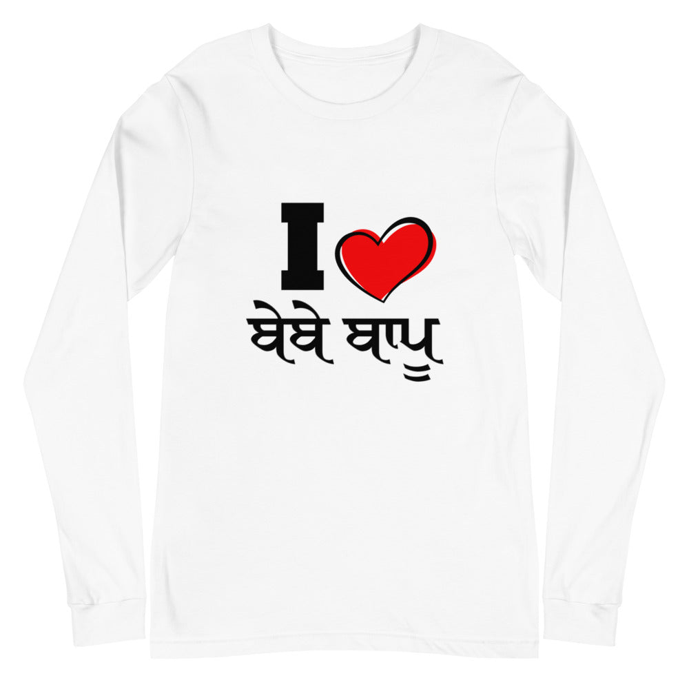 I LOVE BEBE BAPPU - Unisex Long Sleeve Tee