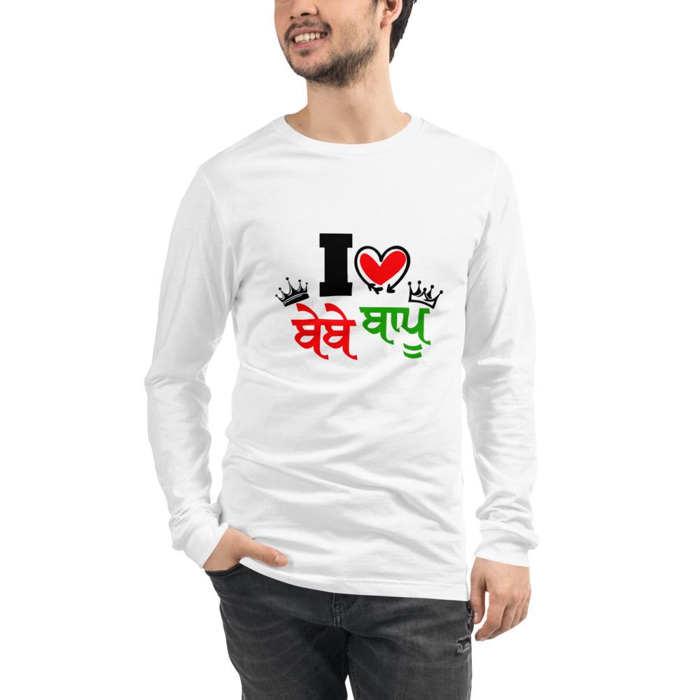 I LOVE BEBE BAPU - Unisex Long Sleeve Tee