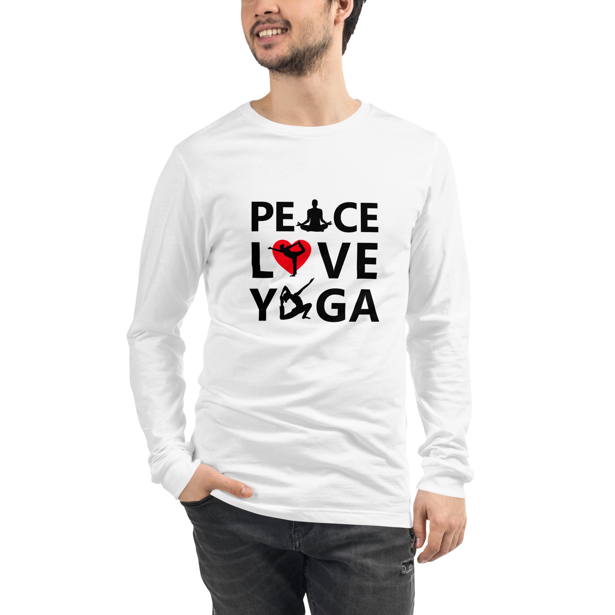PEACE LOVE YOGA - Unisex Long Sleeve Tee