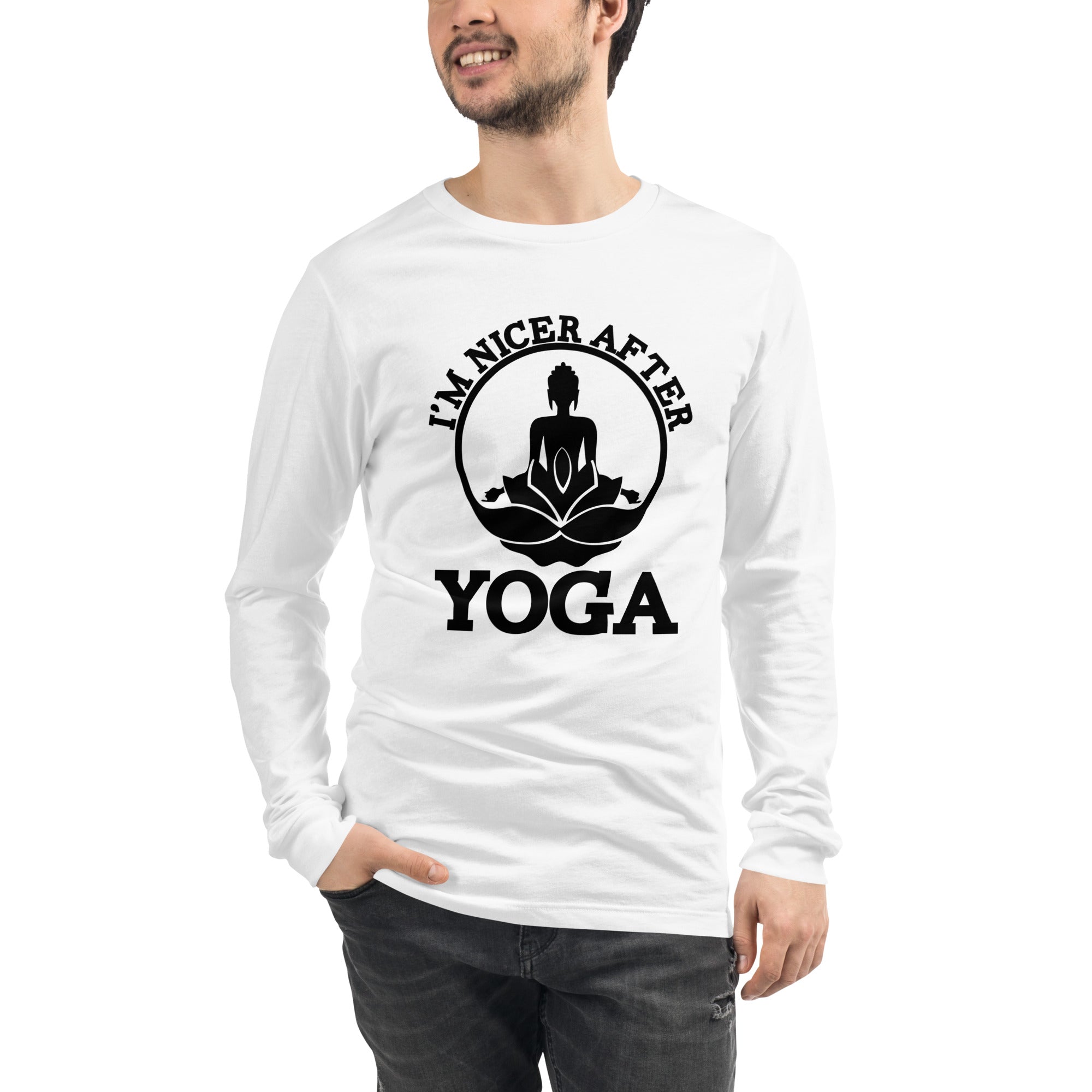 I'M NICER AFTER YOGA - Unisex Long Sleeve Tee