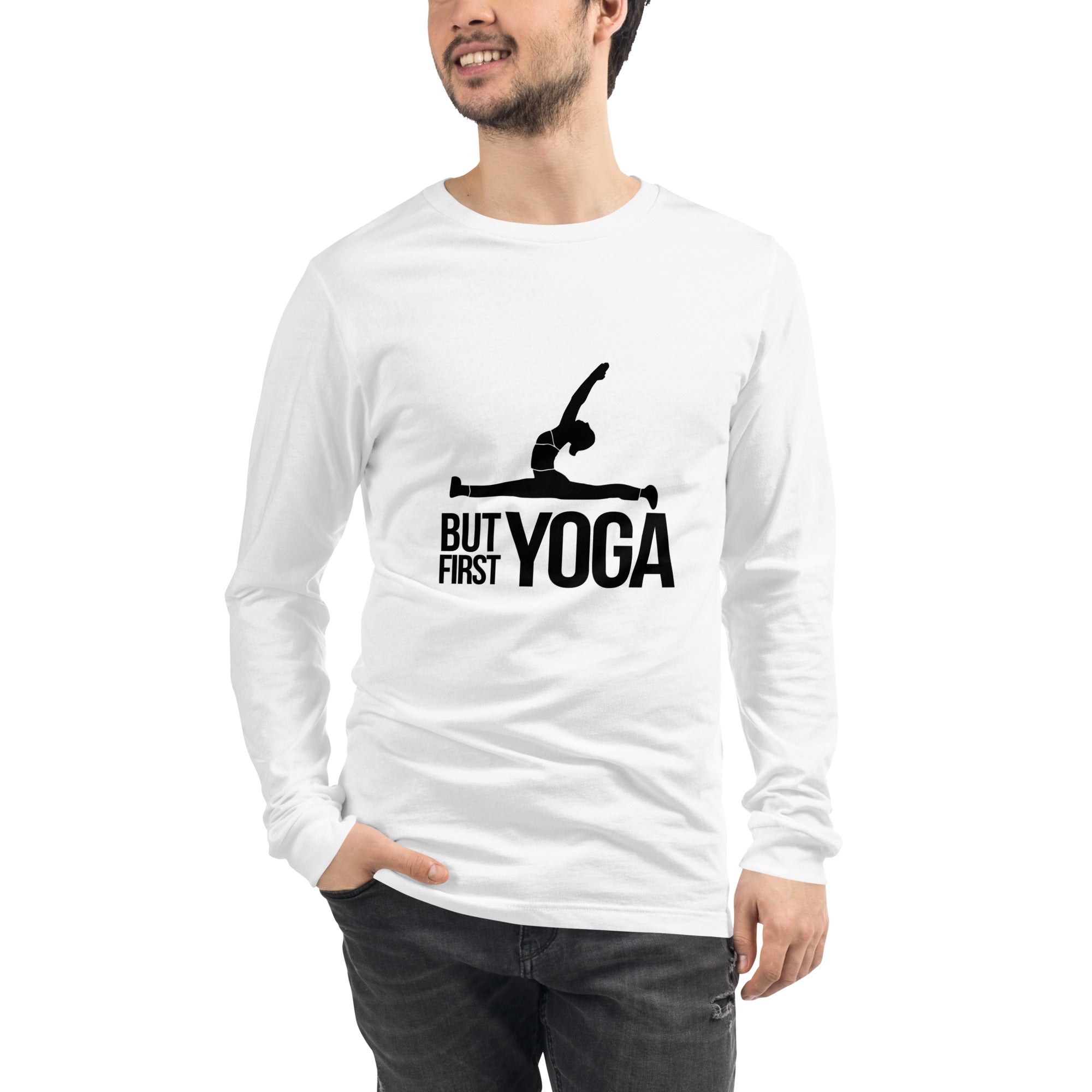 BUT FIRST YOGA - Unisex Long Sleeve Tee
