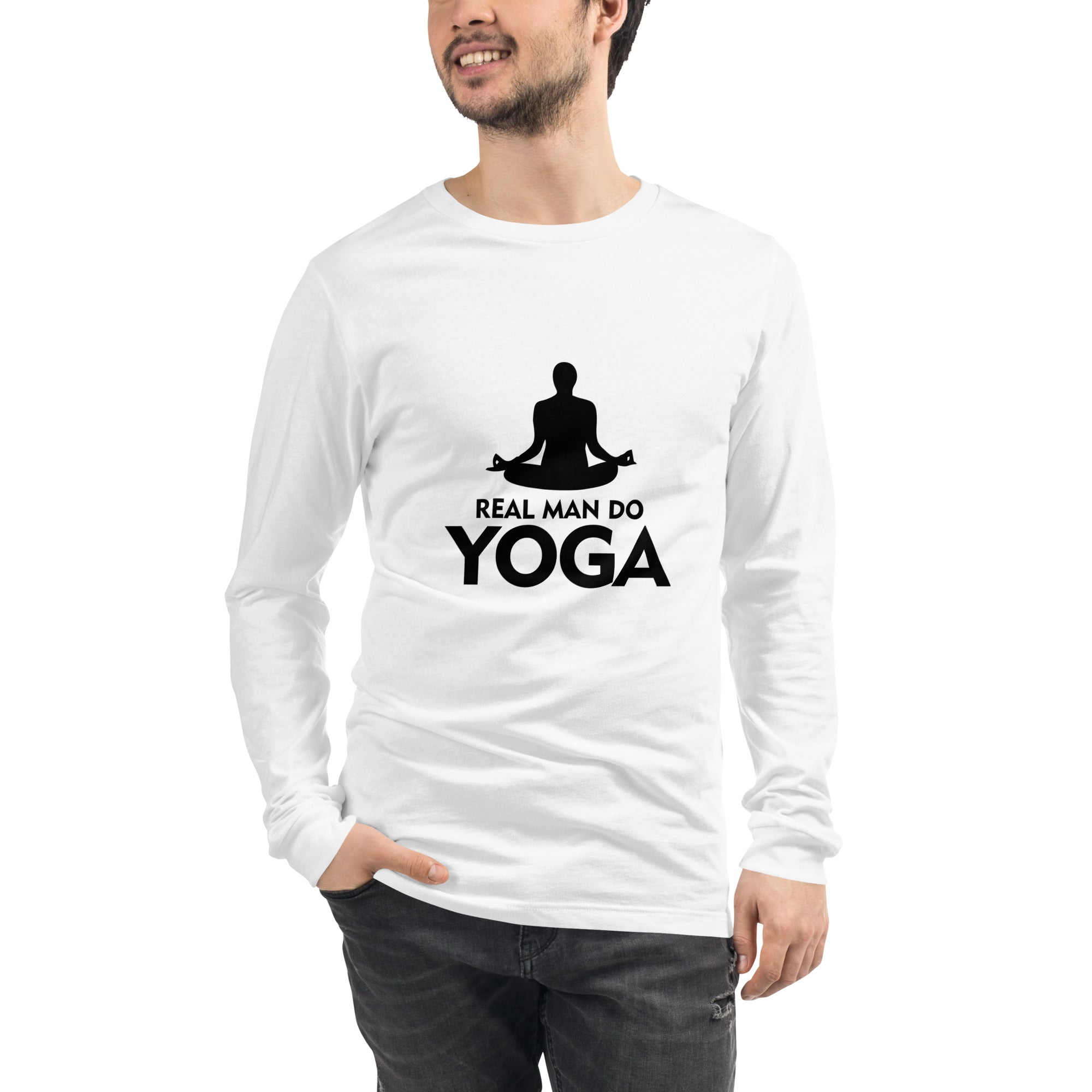 REAL MAN DO YOGA - Unisex Long Sleeve Tee