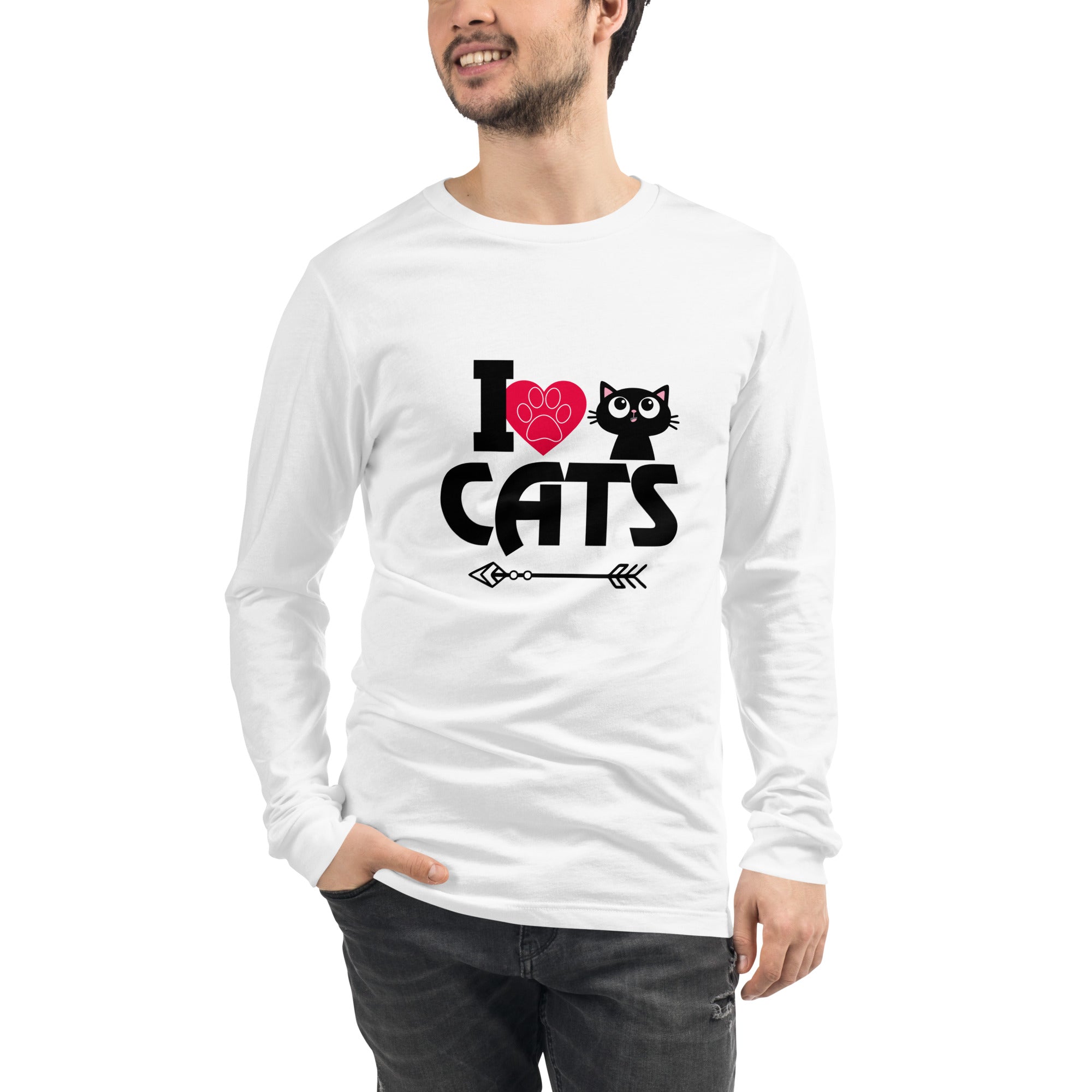 I LOVE CATS - Unisex Long Sleeve Tee