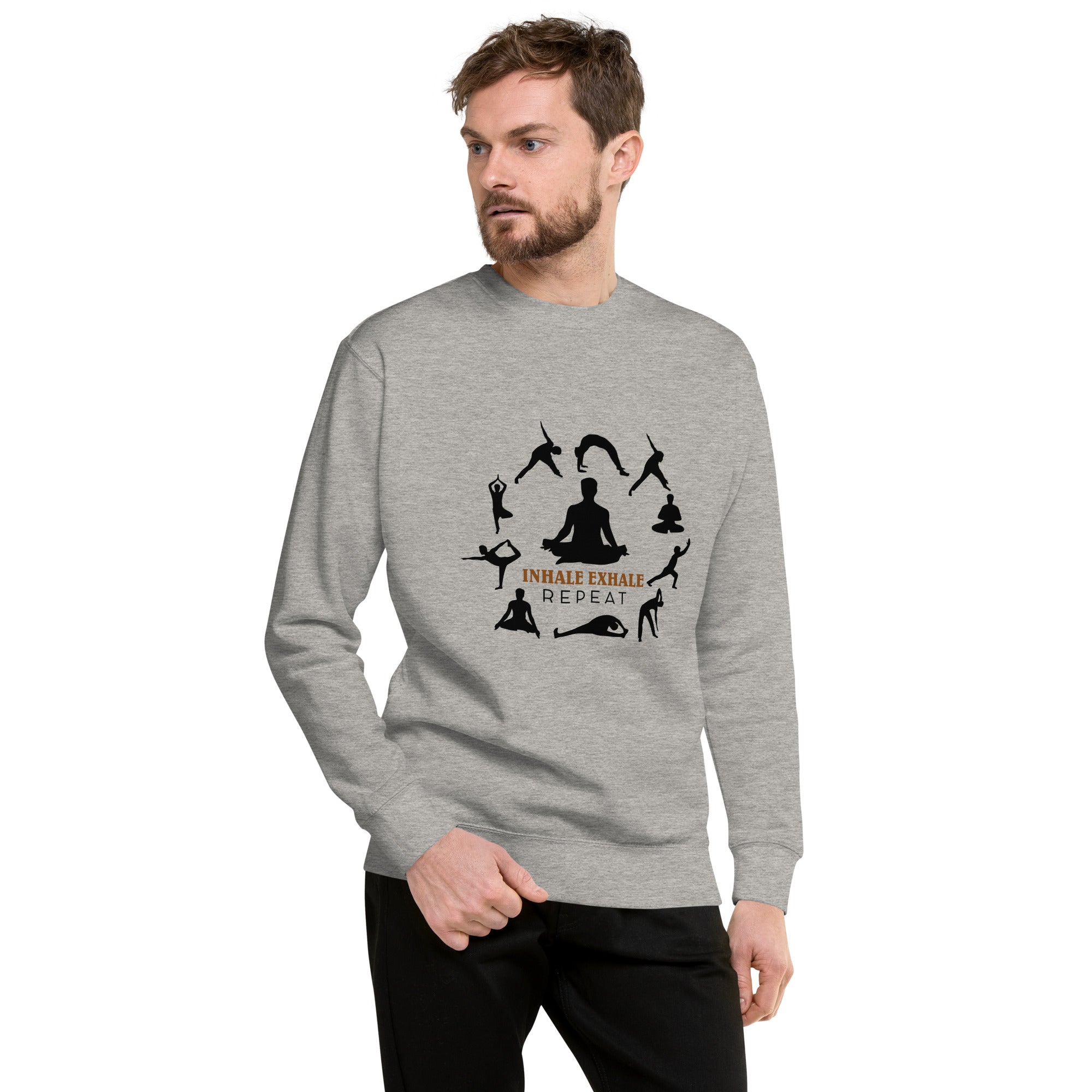 INHALE EXHALE REPEAT - Unisex Premium Sweatshirt