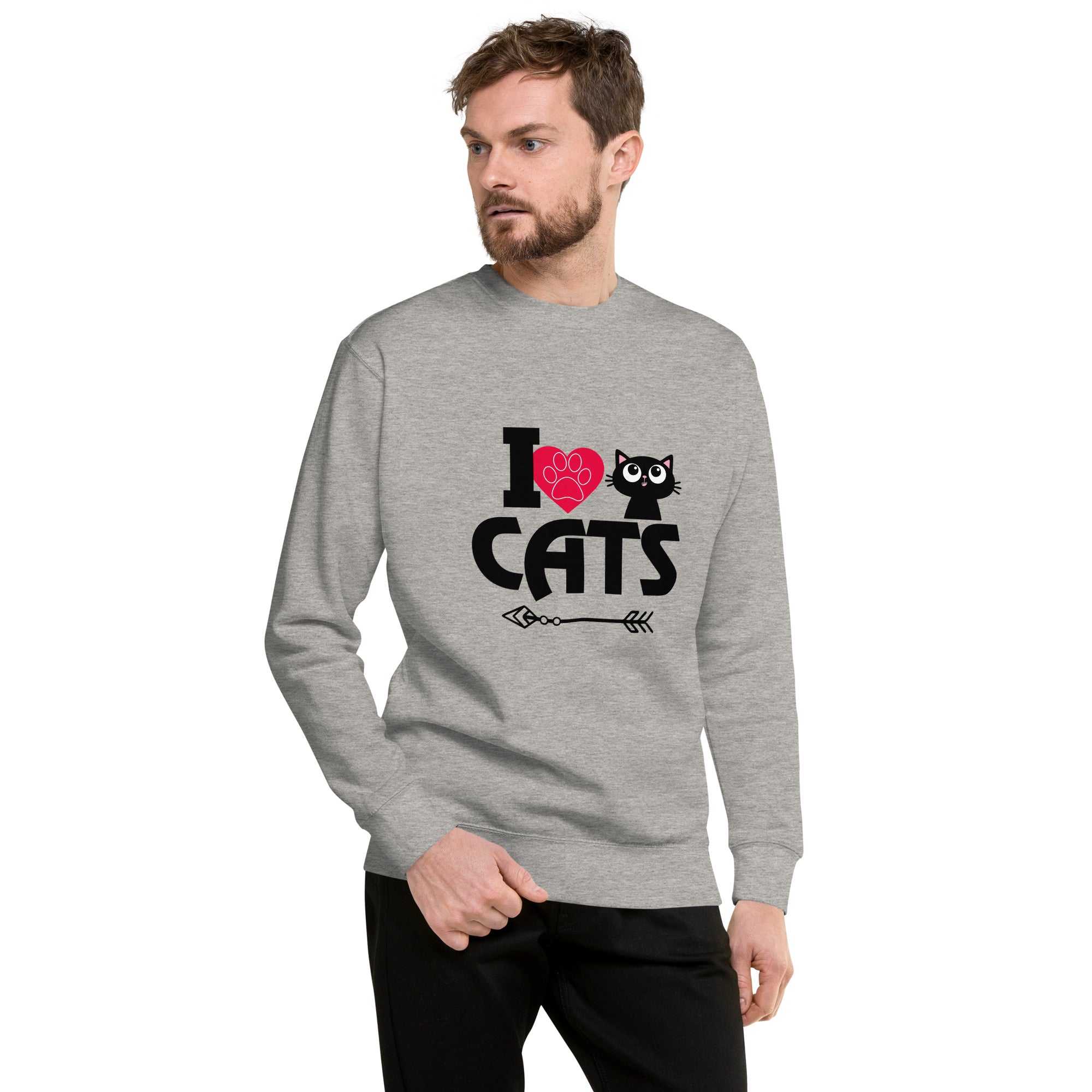 I LOVE CATS - Unisex Premium Sweatshirt