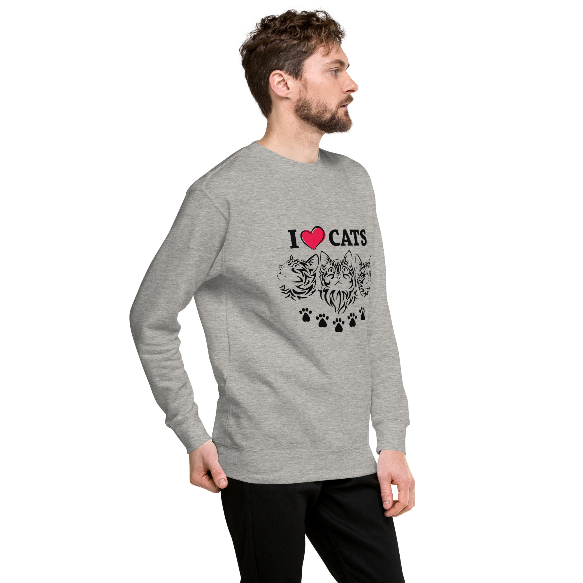 I LOVE CATS - Unisex Premium Sweatshirt