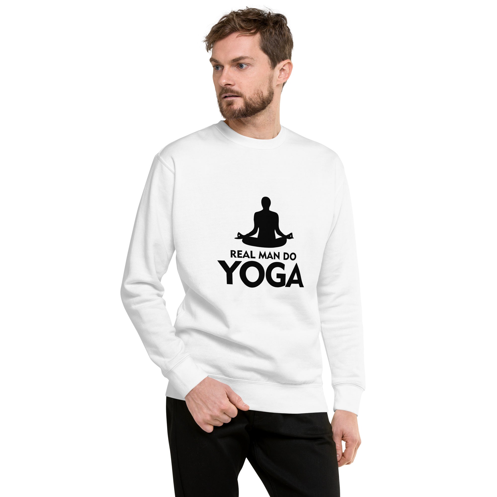 REAL MAN DO YOGA - Unisex Premium Sweatshirt